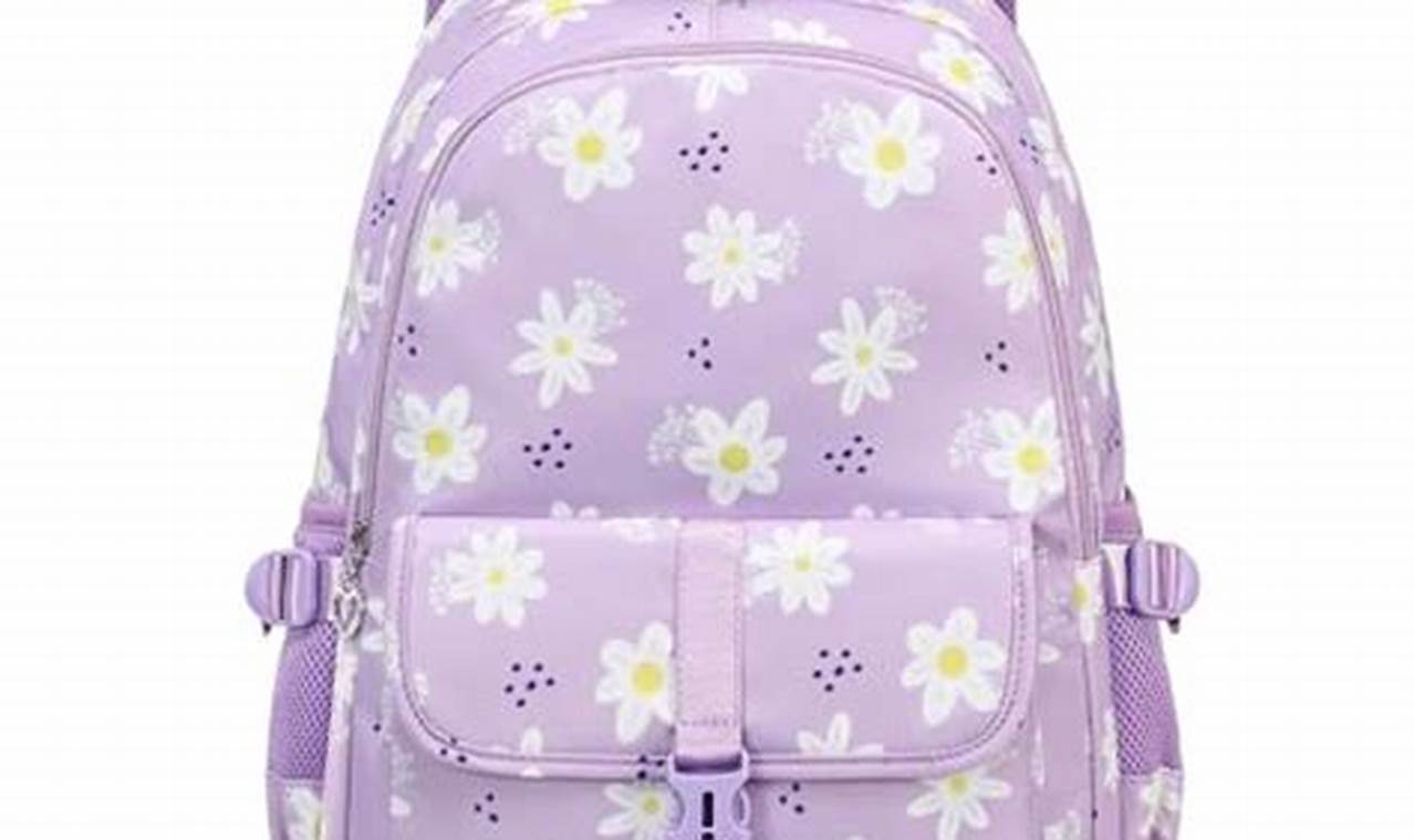 Adorable Flower Bee Purple Backpack: Style for Backpackers! | Ultimate Backpack Traveler Guide: Tips, Destinations & Budget Hacks